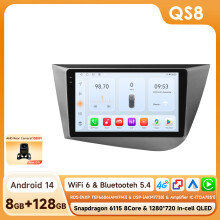 Intelligente autoradio voor Seat Leon MK2 2005-2012, draadloos Carplay, DSP, GPS navigatie, Snapdragon 6115