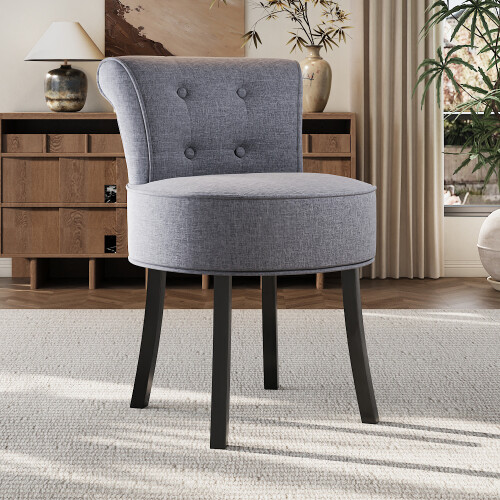 Upholstered Vanity Stool Makeup Dressing Chair 1