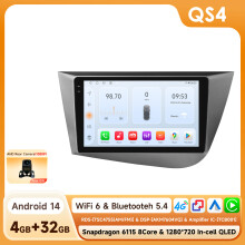 Intelligente autoradio voor Seat Leon MK2 2005-2012, draadloos Carplay, DSP, GPS navigatie, Snapdragon 6115