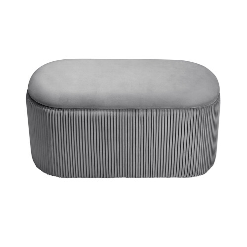 Modern Pleated Storage Ottoman 2