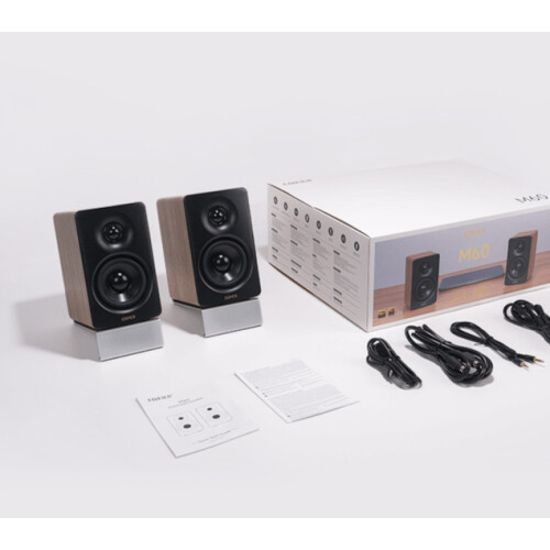 Edifier Edifier M60 Hi-Res Oak Active Bookshelf BT Studio Speakers/Monitors with Stands 1