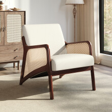 Modern Corduroy Upholstered Accent Armchair