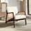Modern Corduroy Upholstered Accent Armchair 1