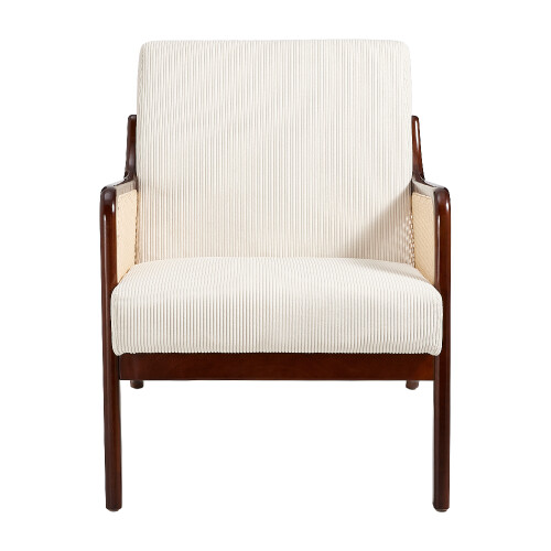 Modern Corduroy Upholstered Accent Armchair 1