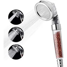 Ion filter shower head 21x6cm high pressure chlorine stone ball spa dry hair skin ABS eco friendly bathroom handheld for spa hair skin softness