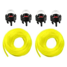 4-Pack 503936601 Primer Bulb with 4ft Fuel for HusqvarnaTrimmer ChainsawBlower Weedeate 225 236 323 326 350