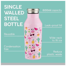 Typhoon Kids Steel Leak-Proof Bottle 600ml Emoji