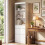 Homcom (White) HOMCOM Bookcase with Drawers Narrow Storage Adjustable Shelves 2