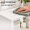 Homcom (White) HOMCOM Bookcase with Drawers Narrow Storage Adjustable Shelves 8