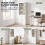 Homcom (White) HOMCOM Bookcase with Drawers Narrow Storage Adjustable Shelves 6
