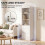 Homcom (White) HOMCOM Bookcase with Drawers Narrow Storage Adjustable Shelves 7
