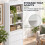 Homcom (White) HOMCOM Bookcase with Drawers Narrow Storage Adjustable Shelves 5