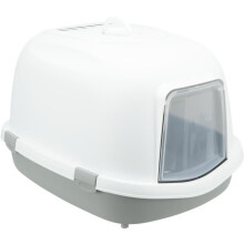 TRIXIE Katzenstreu Box Primo Top mit Deckel - XXL - 56 x 47 x 71 cm - Grau und Weiß - Für Katzen