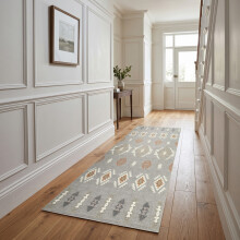 (80x300cm - Nova) Moonlight Bedding Printed Rug Crystal Runners 80x300cm | Soft Non-Slip Hallway Kitchen Rug