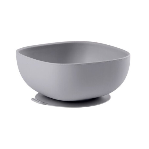BEABA Bol Ventouse para Criança - BÉABA - Cinza - 100% silicone - Material suave e resistente 1