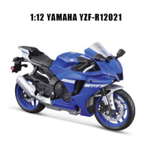 (blue) 1:12 Die-Cast Motorcycle Model Toy - Replica Collectible Bike Vehicle for Kids and Adults