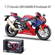 (red and blue) 1:12 Die-Cast Motorcycle Model Toy - Replica Collectible Bike Vehicle for Kids and Adults