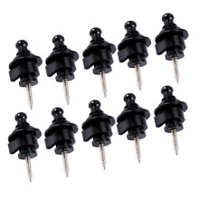 Guitar Strap Locks,Anti-Skid Strap Lock for Electric Acoustic Guitar Security Metal Guitar Strap Lock Black
