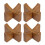 4 Pack Wood  Stand Holder for Baseball  Tennis Softball - Solid Walnut Finish Display Base Large 2