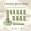 Modular Clay Bloom Maker, Reusable Press Mold for Polymer & Clay Flowers with 9 Pattern Sleeves 4