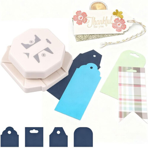 4-in-1 Tag Punch for Paper Crafts - Create Beautiful Labels and Tags for DIY Projects 1