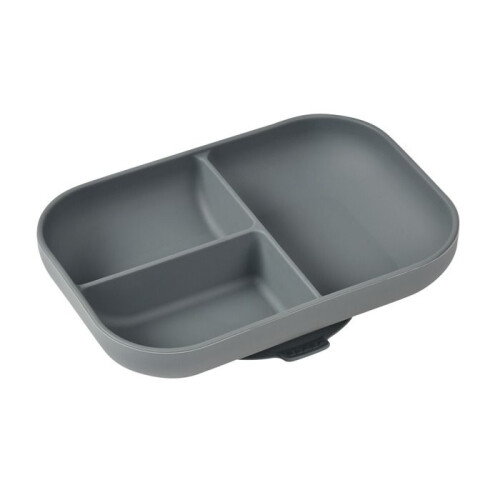 BEABA Assiette compartimentée bébé en silicone Vert Sauge 1