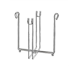 Porta Sacchi Della Spazzatura Pieghevole In Acciaio Inox 304 per Una Facile Gestione Dei Rifiuti In Cucina.