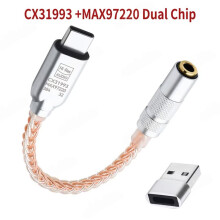 USB Typ C auf 3,5-mm-Audioadapter MAX97220 Chip 32b/384kHz DAC HiFi-Kopfhörerverstärker IEM-Verstärker Audiodecoder