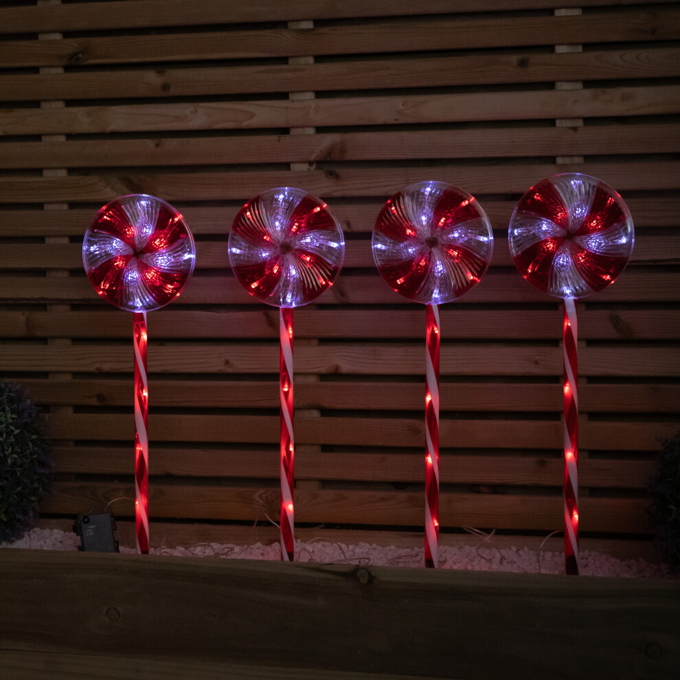 Light/Red/White 70Cm Battery Powe Up Candy Swirl Paths With And Leds - Image 5