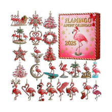 (JAMESON) (Flamingo Series Blind Boxes) 2025 Christmas Advent Calendars Decoration Acrylic Full style
