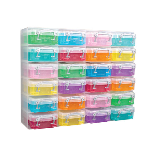 Really Useful Really Useful 24 Compartment Mini Organiser Box Rainbow 0.07 Litre