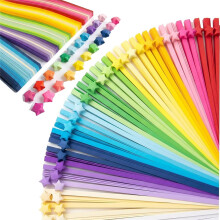 1350Pcs Origami Star Paper Strips, 21 Colors Double Sided Folding Paper Strips for Origami Stars, Mixed Colour for DIY Crafts, Gift Wrapping