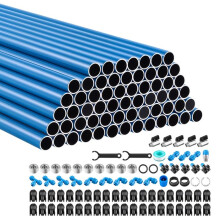 Tube en Aluminium pour Réseau Air Comprimé-Duoku-71,3 m (62x1,15 m) 17,3 mm, Tuyau Rigide Adapté aux Garages, Ateliers, Kit Complet