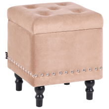 Storage Pouffe LORETTO Velvet Beige