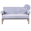 Beliani Sofa 2 Seater TAMRE Chenille Light Blue/Dark Brown 1