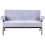 Beliani Sofa 2 Seater TAMRE Chenille Light Blue/Dark Brown 4