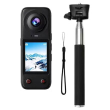 4K HD Action Camera, Rear Dual Lens 200 Wide-Angle Handheld Camcorder Outdoor Sports Vlog Cameras, Compact 360 Camera A