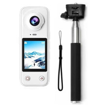 4K HD Action Camera, Rear Dual Lens 200 Wide-Angle Handheld Camcorder Outdoor Sports Vlog Cameras, Compact 360 Camera B