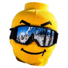 3D Funny Printed Full Face Mask Windproof Breathable Ski Headwear Funny Face Cover for Outdoor Cycling Snowboarding A