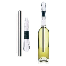 2Pack Wine Chiller Ice Red Wine Bottle Stainless Steel Cooler Chiller Stick Container Freezer 3 In1 with Aerator