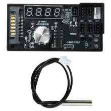 6-Channel PWM Fan Controller 12V 5A with Digital Display Temperature Control for PC Cooling Fan Temperature Control