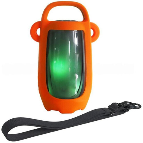 For  PULSE6  Speaker Silicone Case Cover Travel Carrying Protective with Shoulder Strap Case B 2