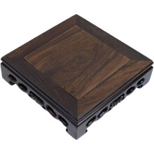 Ebony Wood Display Pedestal, 5.5 Inches Width, 1.57 Inches Height Solid Wood, AntiqueStyle, for Vase, Teapot