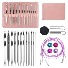 12-Piece Interchangeable Crochet Hook Set - DIY Knitting Tools for Making Blankets and Scarves