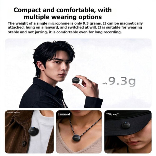 COMICA Vimo Me Wireless Lavalier Lapel Microphone 48KHz/24Bit Noise Cancellation for Smartphone Vlog Live Streaming Interview 2