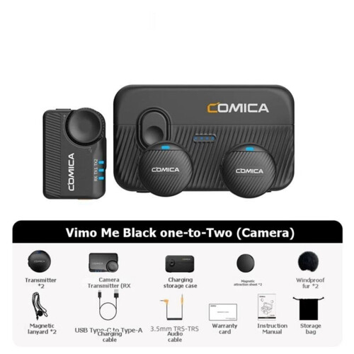 COMICA Vimo Me Draadloze Lavalier Reversmicrofoon 48KHz/24Bit Ruisonderdrukking voor Camera Live Streaming Interviews 1