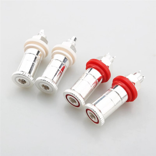 4PCS 50mm Speaker Binding Post Terminal 4mm Banana Plug Socket Audio Adapter for Speaker Amplifier 1