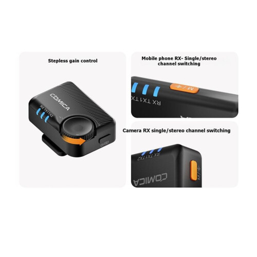 COMICA Vimo Me Wireless Lavalier Lapel Microphone 48KHz/24Bit Noise Cancellation for Camera Live Streaming Interview 2