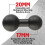 2 Pack 20mm  to 17mm  Mount Extension Connector Double  Heads Bracket for Mounting 7