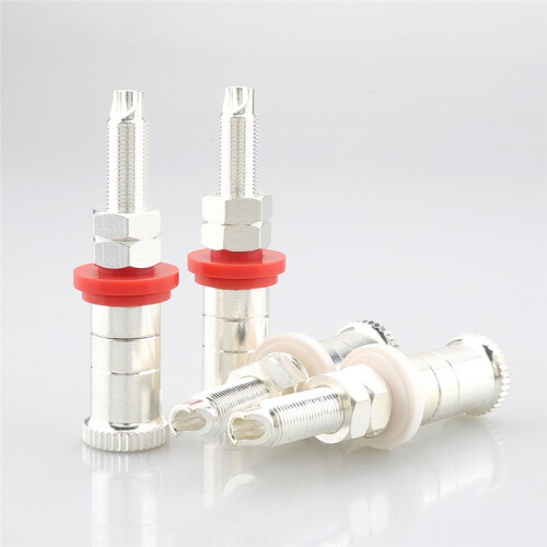 4PCS 66mm Speaker Binding Post Terminal 4mm Banana Plug Socket Audio Adapter Audio Speaker Amplifier Terminal Block 1